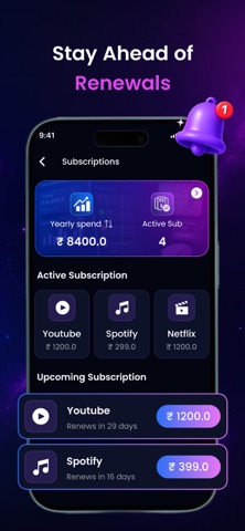 Sublix - Subscription Manager iPhone screenshot