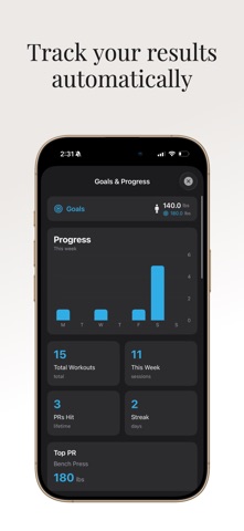 Lift Ai: Workouts made smarter iPhone screenshot