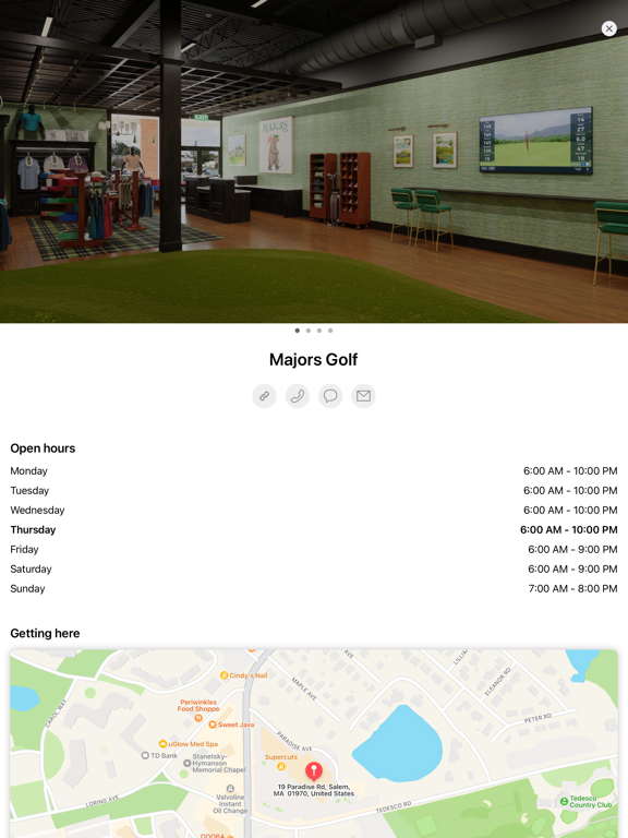 Majors Golf iPad screenshot 3 - Productivity app