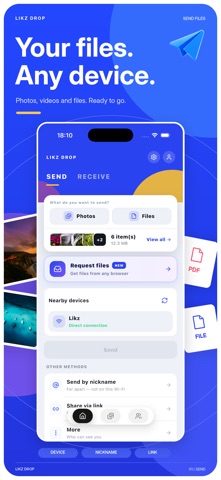 Likz Drop: File Transfer Screenshot 1 of 7
