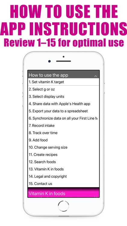 Vitamin K Counter & Tracker