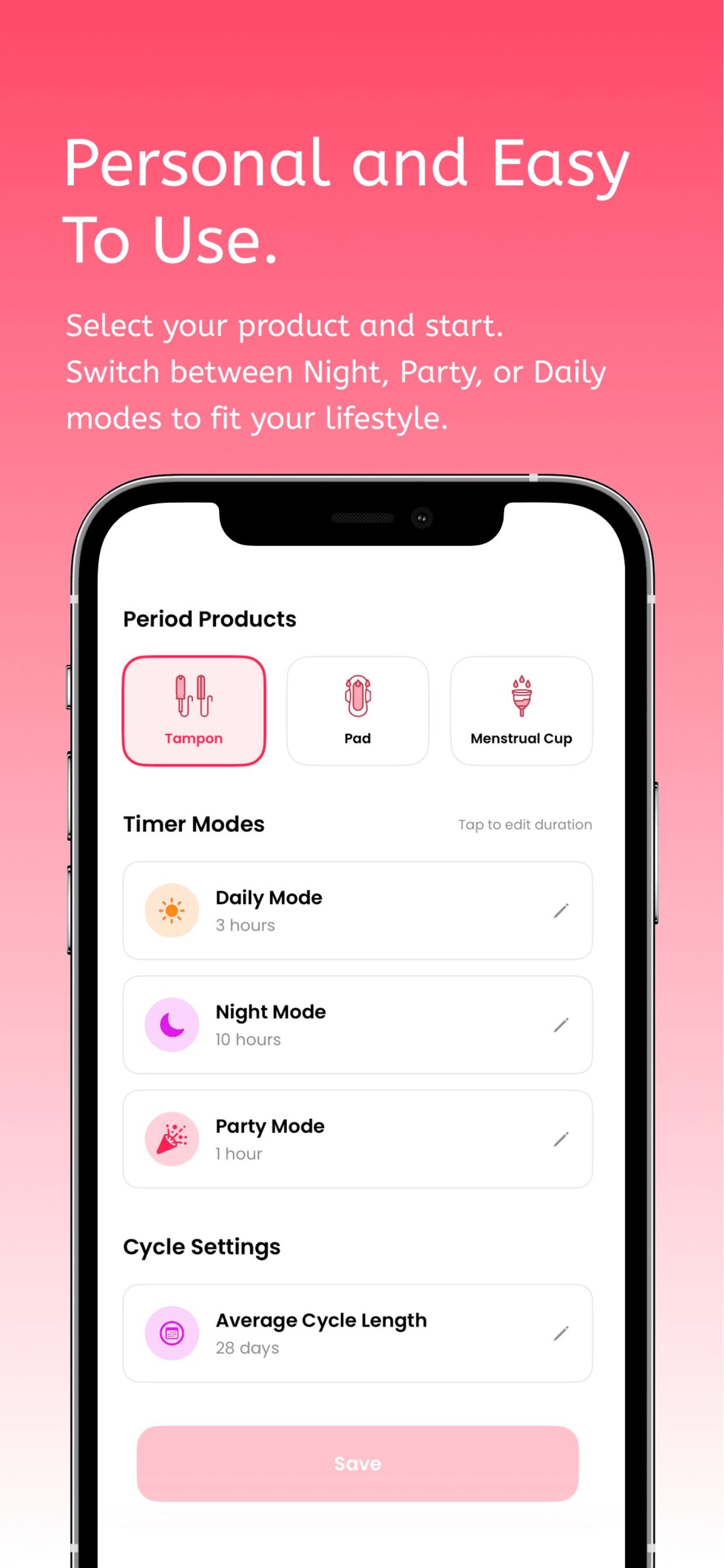 Tampon Timer - Period Tracker