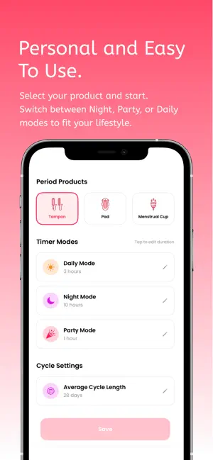 Tampon Timer - Period Tracker screenshot 3