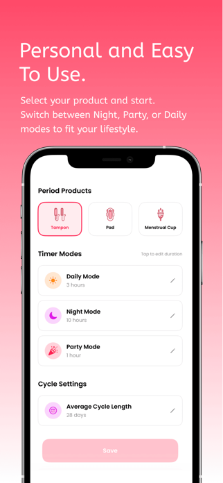 Tampon Timer - Period Tracker Screenshot 3 of 4