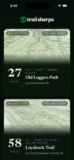 Trail Sherpa: PA Wilds screenshot 1