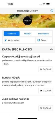 Restauracja Merkury screenshot