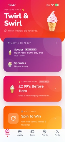 Twirl rewards screenshot