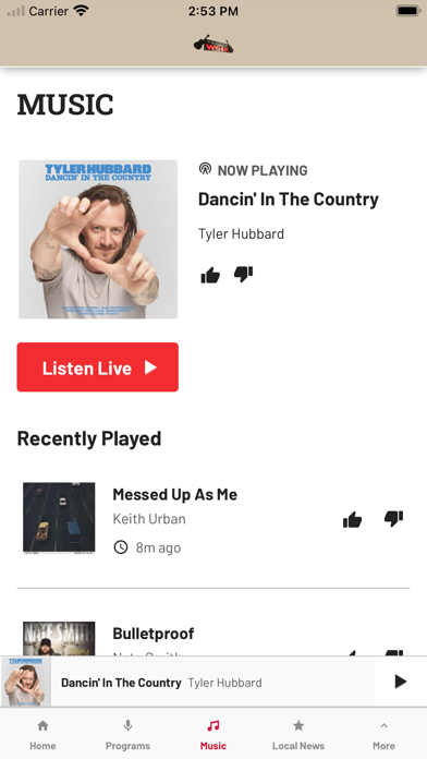 97.7 Country WGLR Screenshot