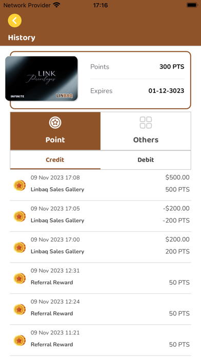LINK Privileges Screenshot