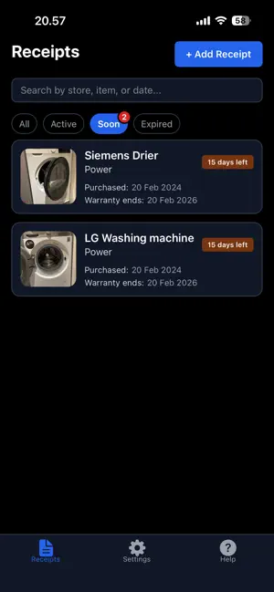 WarrantyBox - Receipt Tracker screenshot 4