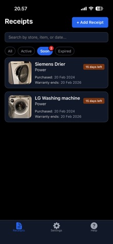 WarrantyBox - Receipt Tracker Screenshot 4 of 4
