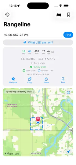 Captura de pantalla de Rangeline: LSD & Land GPS en iPhone 5