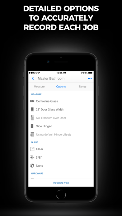Smart Glazier Shower Measure iPhone screenshot 5 - Productivity app