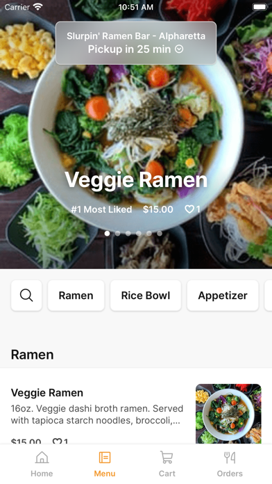 Slurpin Ramen Alpharetta To Go iPhone screenshot 2 - Food & Drink app