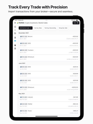 Wallible iPad screenshot