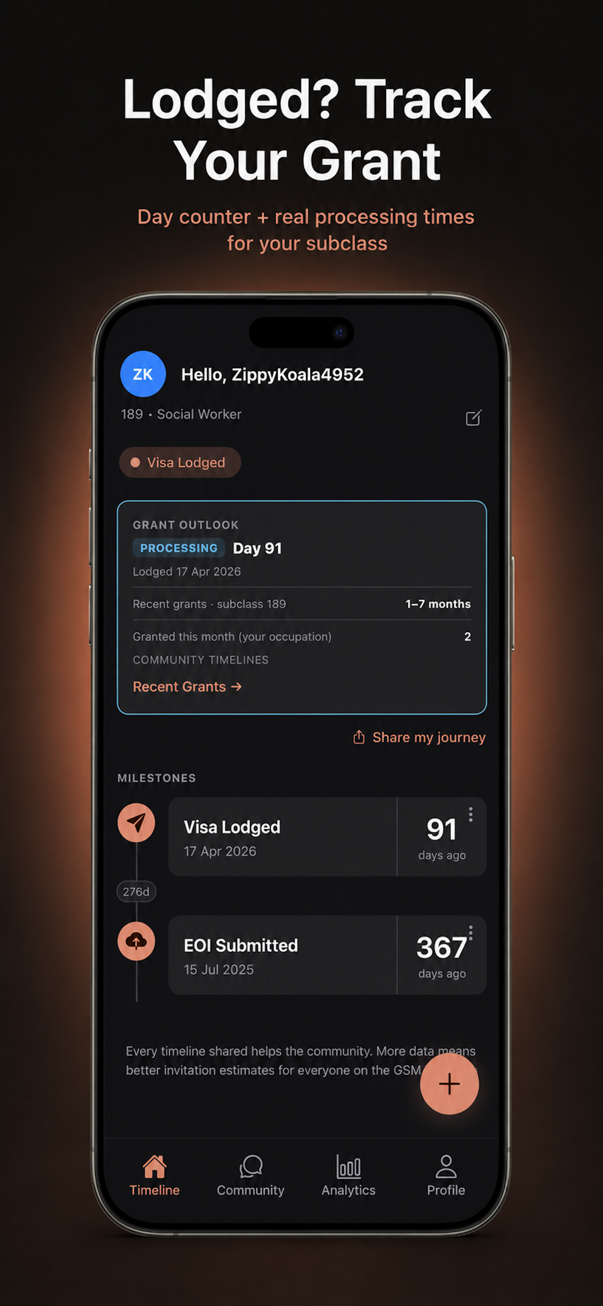 Skilled Visa Tracker: 189 190 screenshot 2