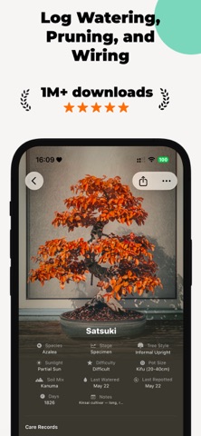 Bonsai: Care & Growth Journal iPhone screenshot