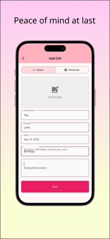 Giftlog - GiftLog Screenshot 3 of 3