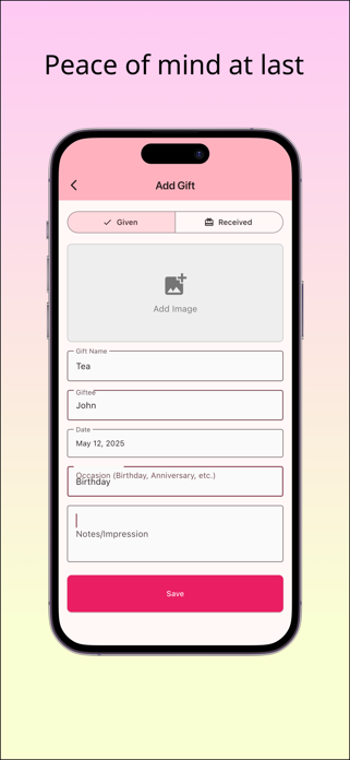 Giftlog - GiftLog Screenshot 3 of 3