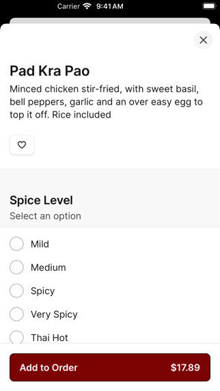 Gold Bar Thai Cuisine iPhone screenshot 3 - Food & Drink app