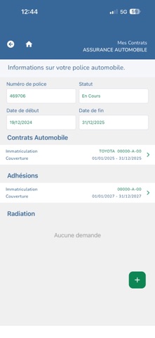 My ASK ASSURANCE screenshot