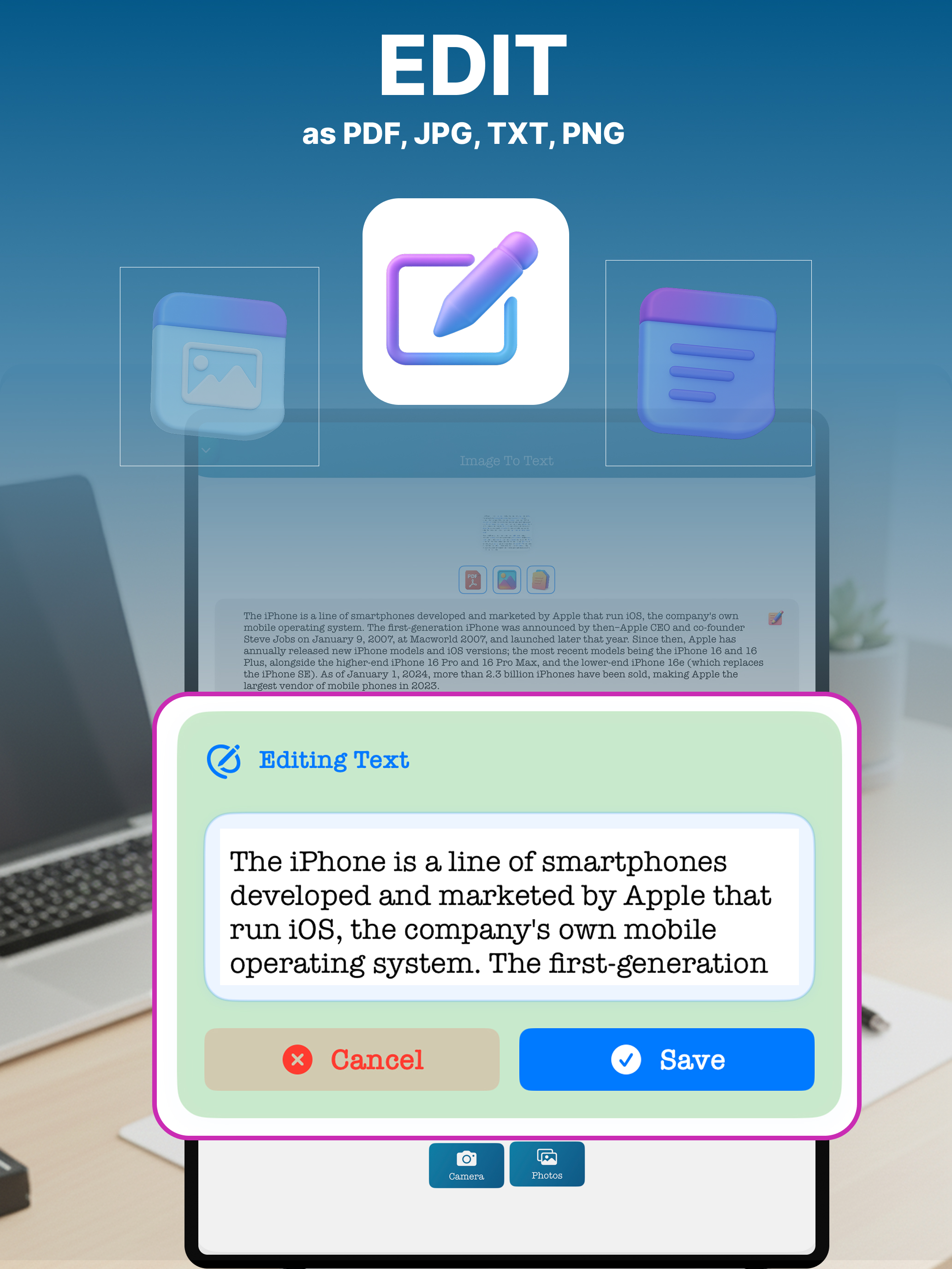 PDF Scanner – JPG to PDF OCR