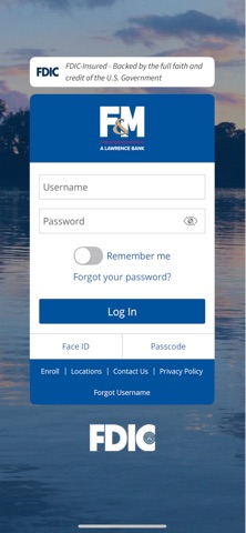F&M, A Lawrence Bank iPhone screenshot