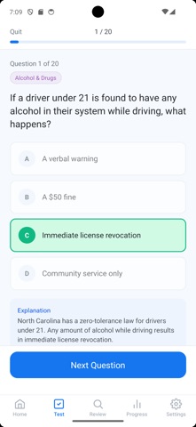 Drive Prep NC: DMV Permit Test iPhone screenshot