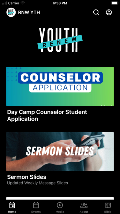 Renew Youth Student Ministry Screenshot
