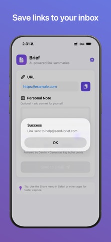 Brief - Quickly Capture Links Screenshot 1 of 4