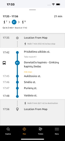 ŠR bilietas screenshot