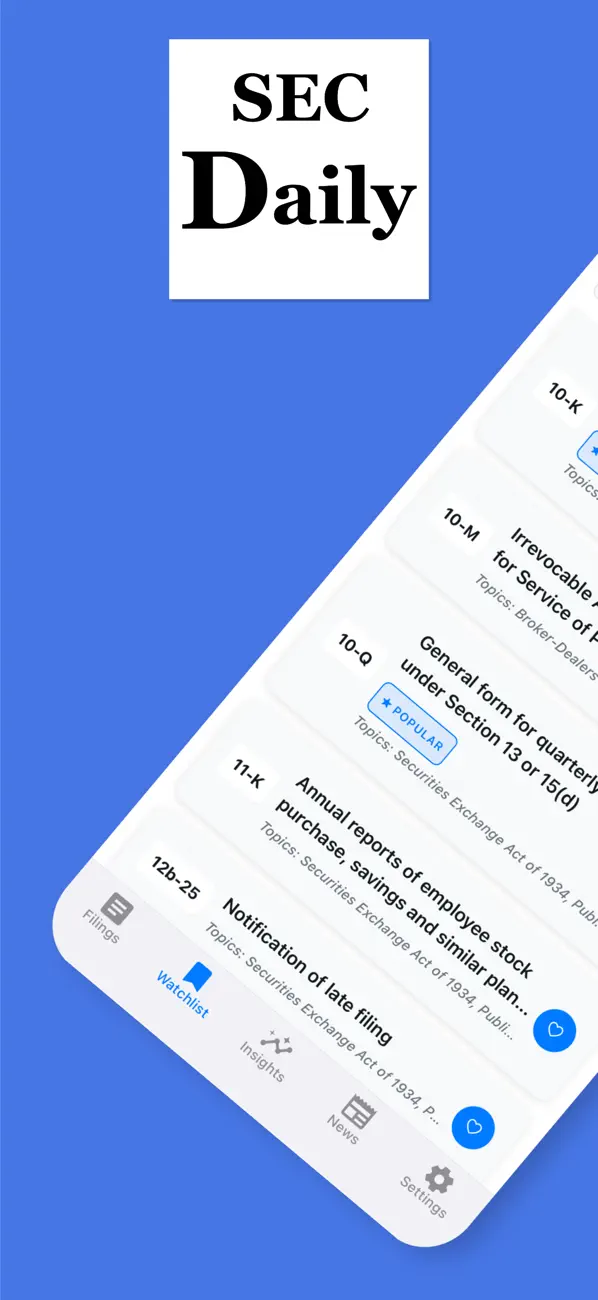 Screenshot #1 pour SEC Daily