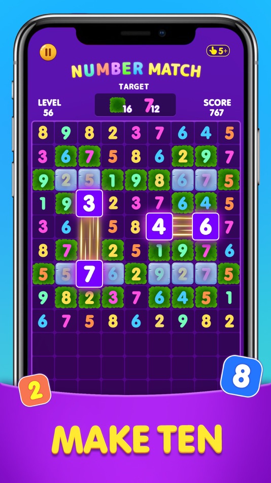 #1. Number Match: Ten Crush Puzzle (iOS) By: UNICO STUDIO
