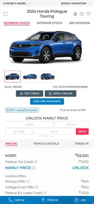 Manly Honda Santa Rosa screenshot 3