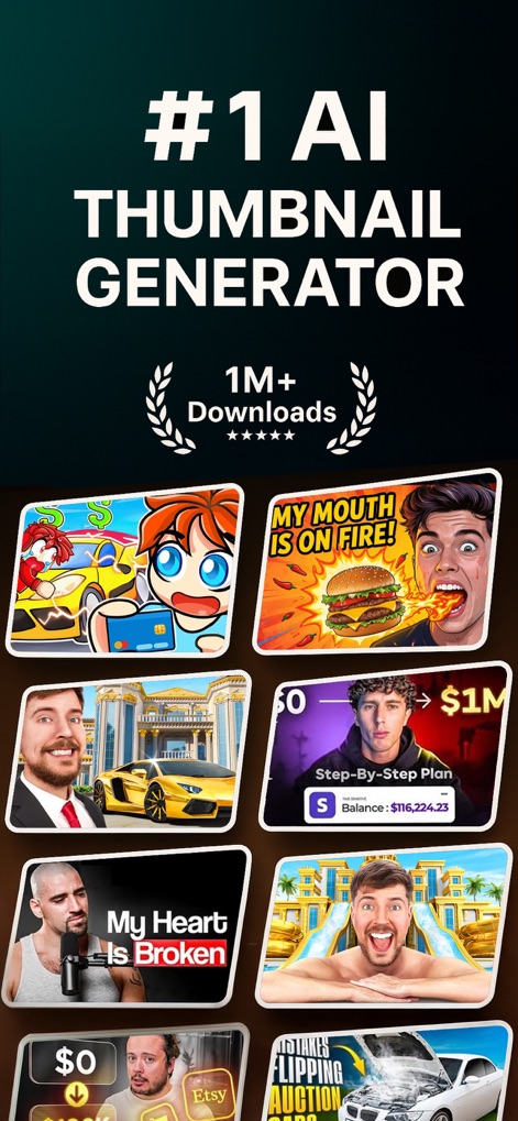 Viralth : Ai Thumbnail Maker - App de Diseño gráfico | MWM