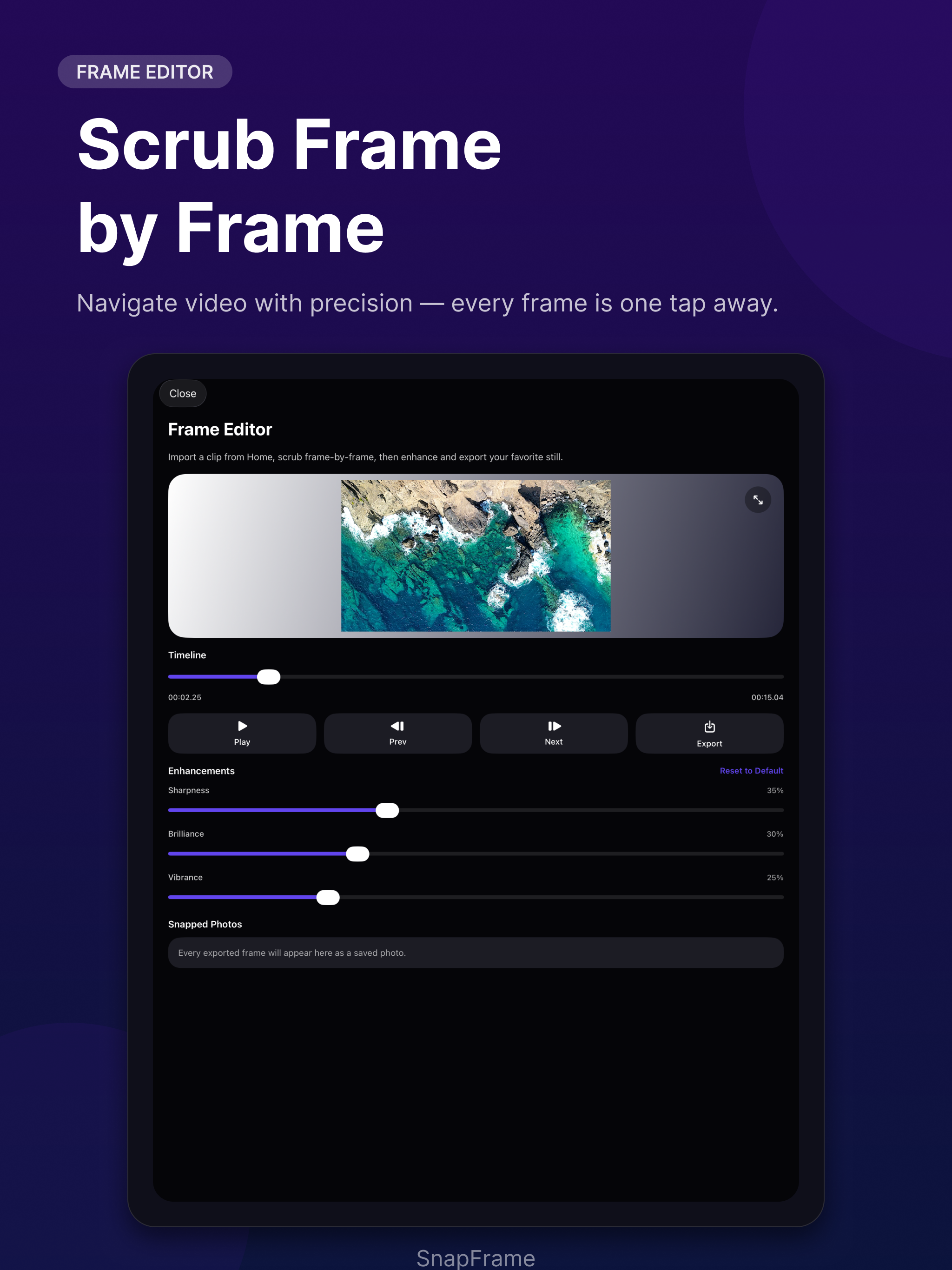 Video Frame Capture: SnapFrame