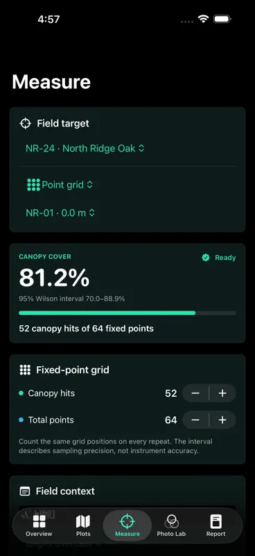 Canopyplot: Canopy Cover screenshot 3 of 5