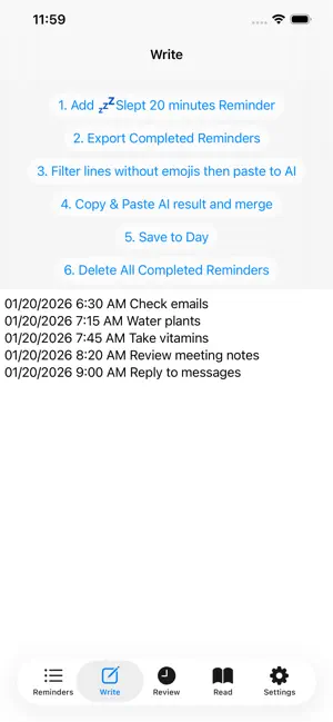 JournalReminders screenshot 2