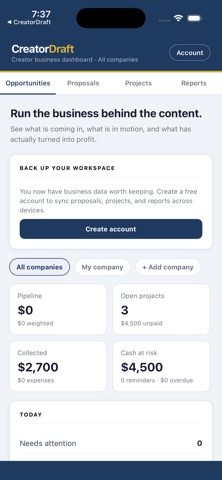 CreatorDraft screenshot