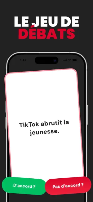 Unpopular Opinions, Jeu débats iPhone screenshot 1