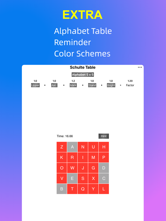 Schulte Table iPad screenshot 4 - Education app