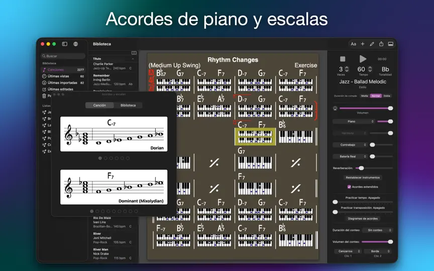 Captura de pantalla de IReal Pro en iPhone 6