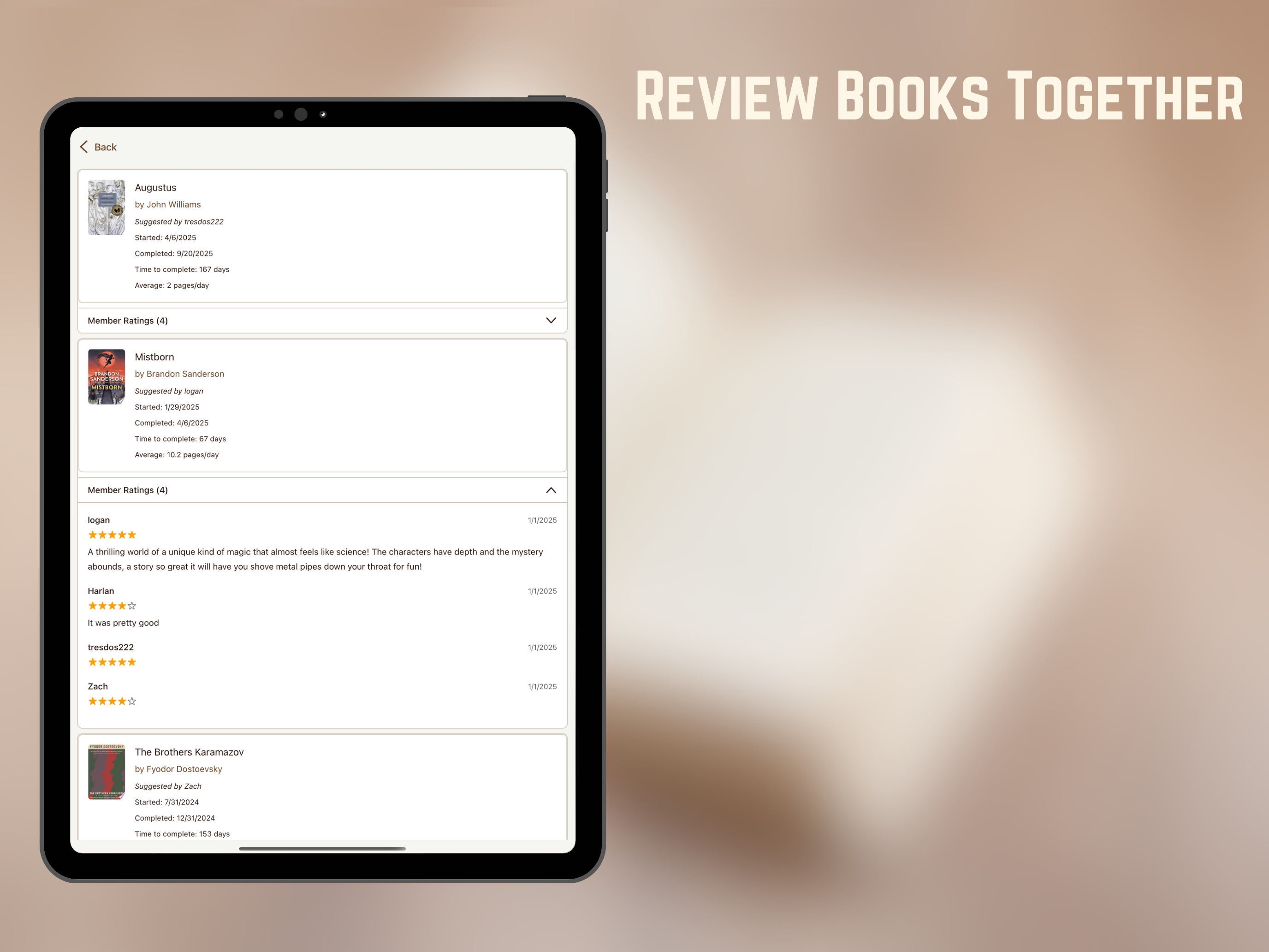 Book Club Chat & Stats