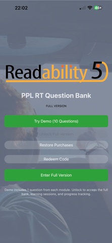 Readability 5 Question Bank iPhone screenshot
