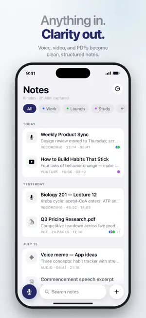 Noota: AI Note Taker & Memos screenshot 1