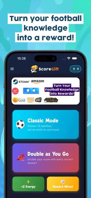 ScoreGift - Guess&Win Football screenshot 1