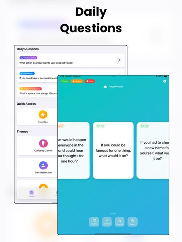 Deep Questions & Talks: CurioQ iPad screenshot