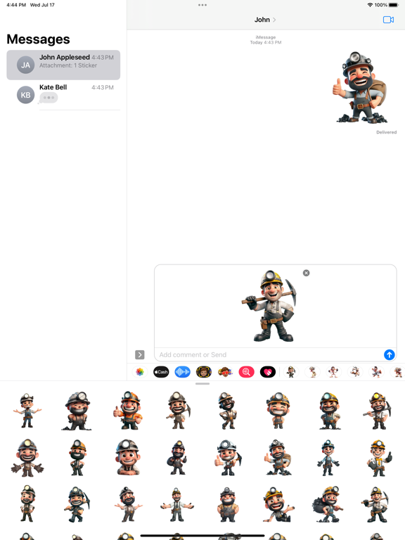Screenshot #5 pour Happy Miner Stickers