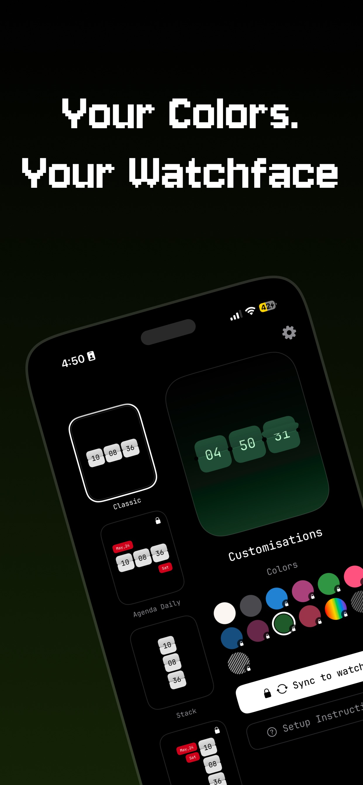 Clockery: Flip Clock Watchface screenshot 4