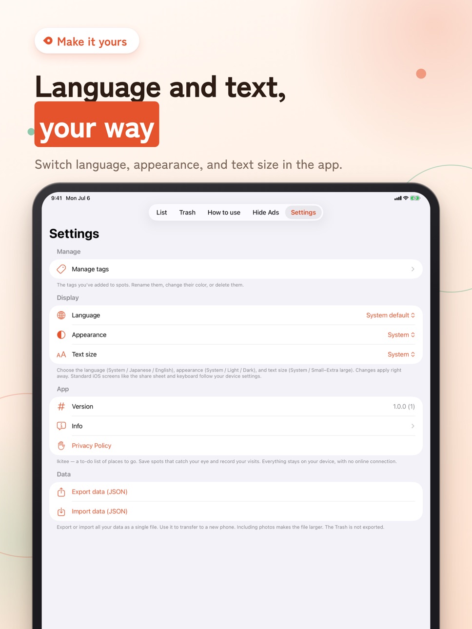iPad screenshot